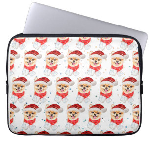 Pomeranian hundras julstjärnor laptop fodral