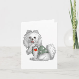 Pomeranian jag älskar mamma tatuering hund skjorta kort