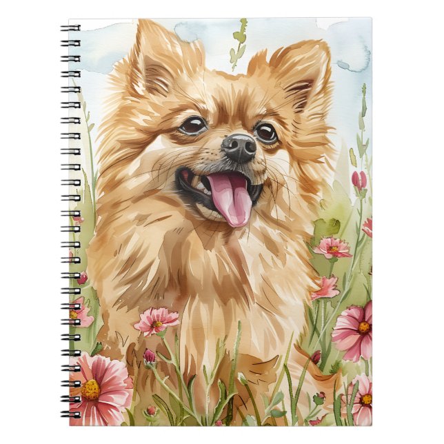 Pomeranian Journal – Dog Mom Notes Anteckningsbok (Framsidan)