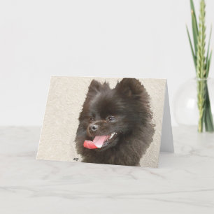 Pomeranian jul helgkort