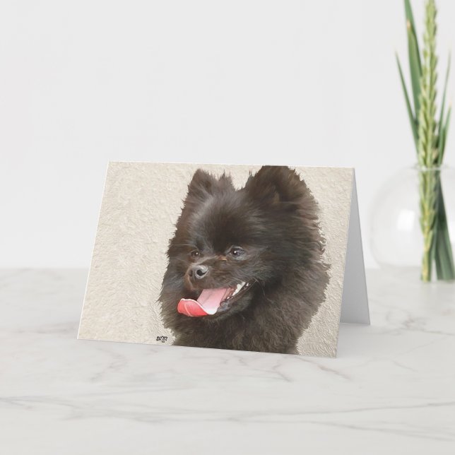 Pomeranian jul helgkort (Framsida)