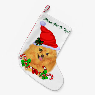 Pomeranian jul liten julstrumpa
