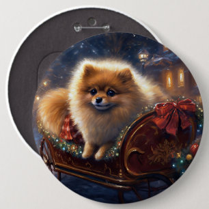 Pomeranian Julfirande Brukad Knapp