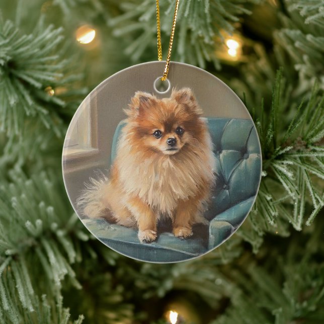 Pomeranian Julgransprydnad Keramik (Träd)
