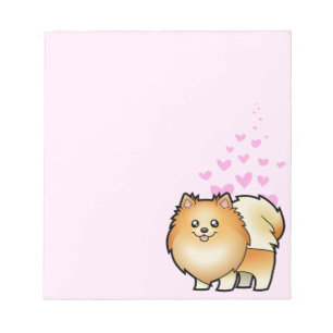 Pomeranian kärlek anteckningsblock
