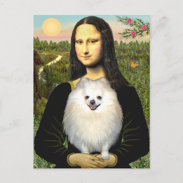 Pomeranian (kräm) - Mona Lisa Vykort (Framsida)