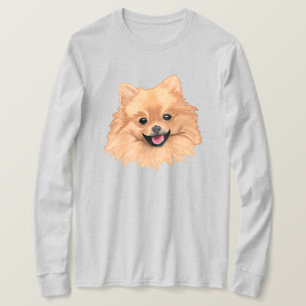 Pomeranian långärmad t shirt