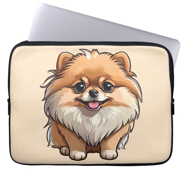 Pomeranian Laptop Fodral (Framsidan)