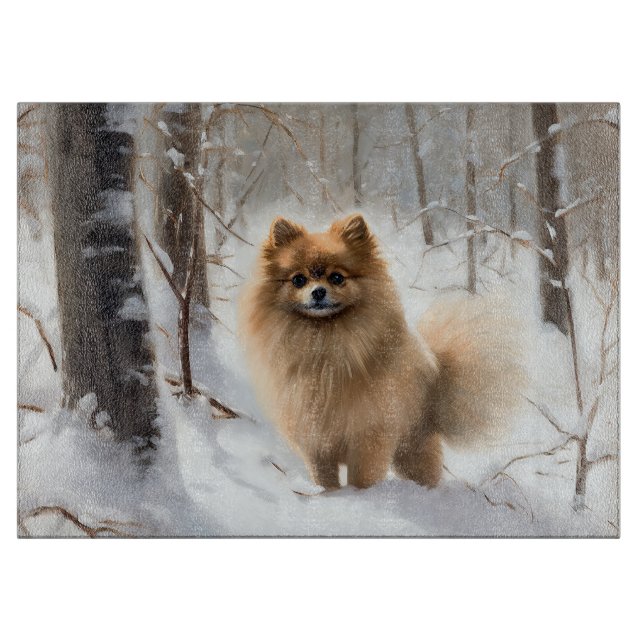 Pomeranian Låt det snöa Jul (Framsidan)