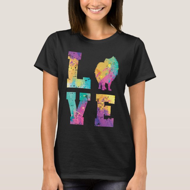 Pomeranian Love T Shirt (Framsida)