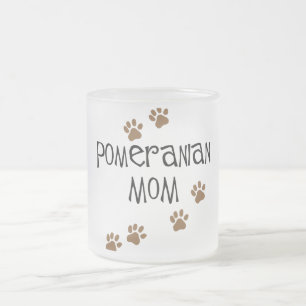 Pomeranian mamma frostad glasmugg