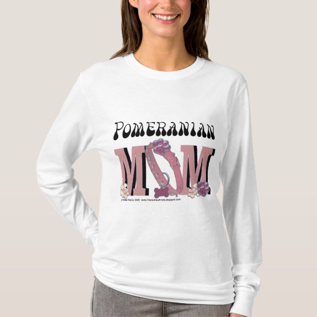 Pomeranian MAMMA T Shirt (Framsida)