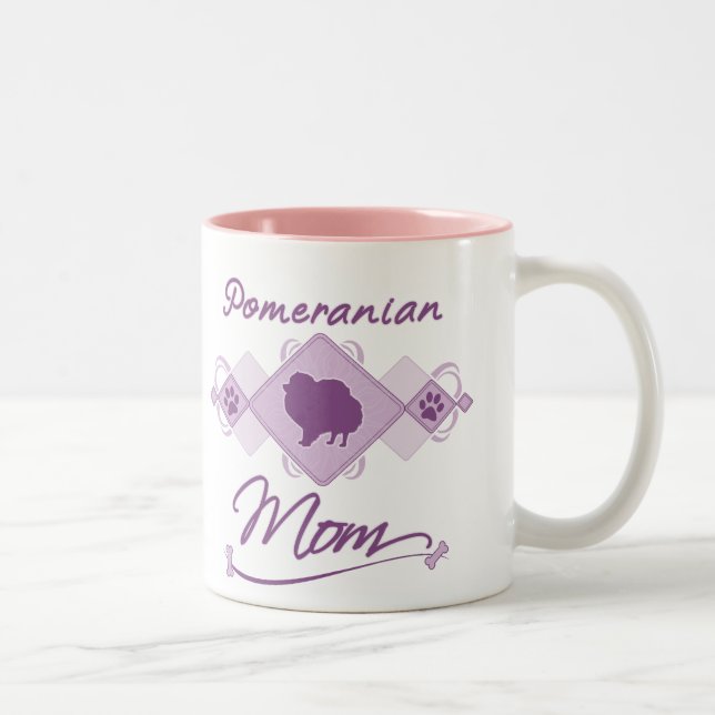Pomeranian mamma Två-Tonad mugg (Höger)