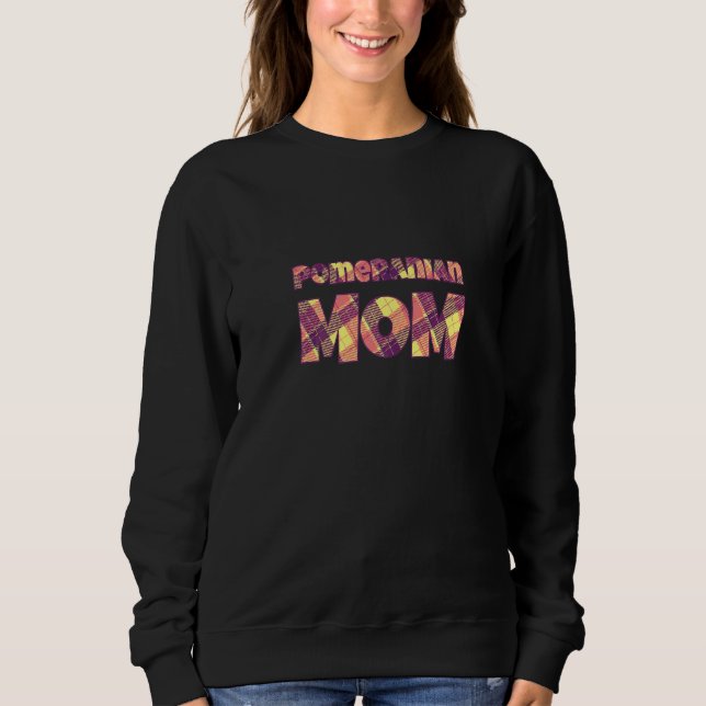 Pomeranian Mamma Zwergspitz Hund  Dvärg Spitz Husd T Shirt (Framsida)