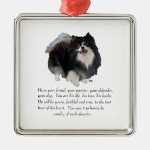 Pomeranian- Minnesgåva Hanne Julgransprydnad Metall