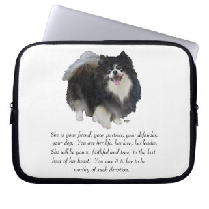 Pomeranian Minnessakerna Hona Laptop Sleeve