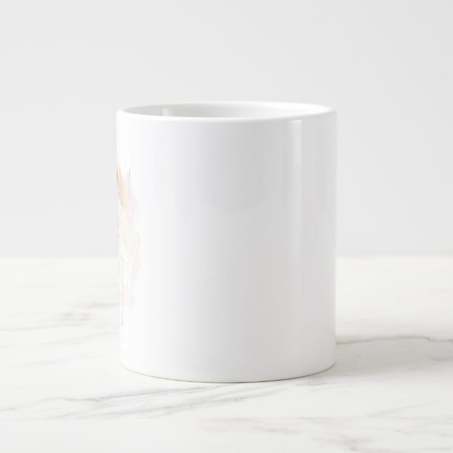 Pomeranian-mugg – Pom-hund kaffemugg, akvarell Jumbo Mugg (Framsidan)