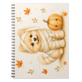 Pomeranian Mummie Halloween Anteckningsbok