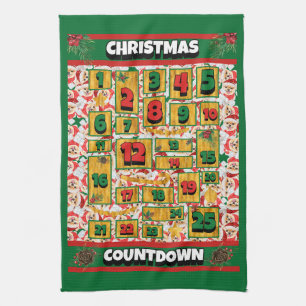 Pomeranian Nedräkning Jul Adventskalender Hund Kökshandduk