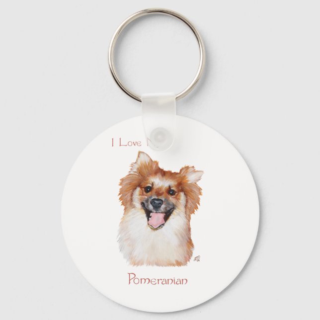 Pomeranian Nyckelring (Framsida)