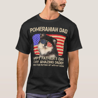 Pomeranian Pappa Glad Fars Dag Till Min Fantastisk T Shirt