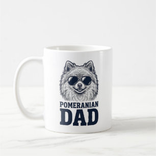 Pomeranian Pappa Vintage Gravyr Hundälskare Design Kaffemugg