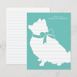 Pomeranian Pom Hund Puppy Tack Kort