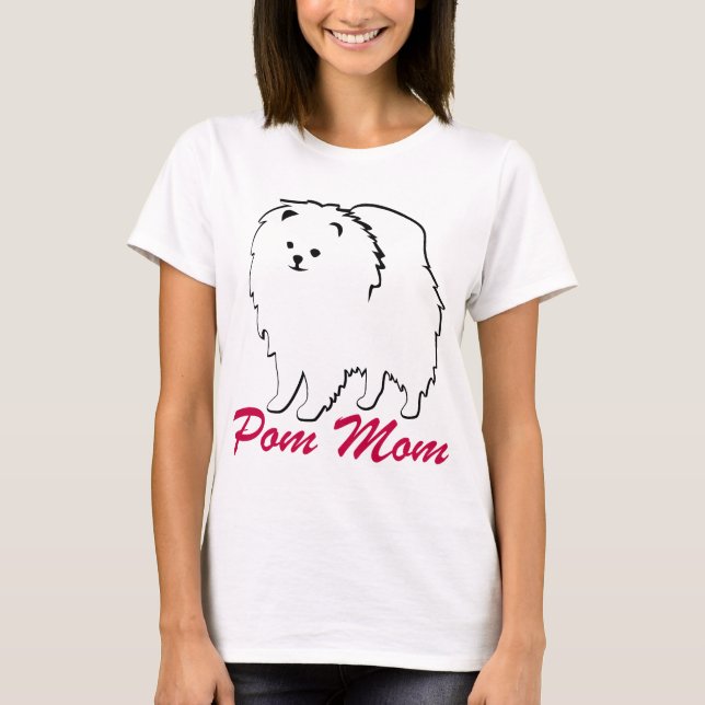 Pomeranian Pom mamma Tee (Framsida)