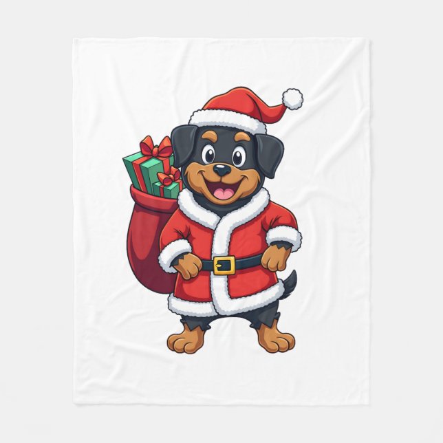 Pomeranian present överraskning fleecefilt (Framsidan)
