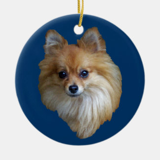 Pomeranian prydnad julgransprydnad keramik