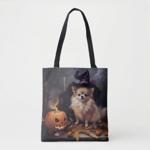 Pomeranian Pumpor Halloween Skräckinjagande Tygkasse