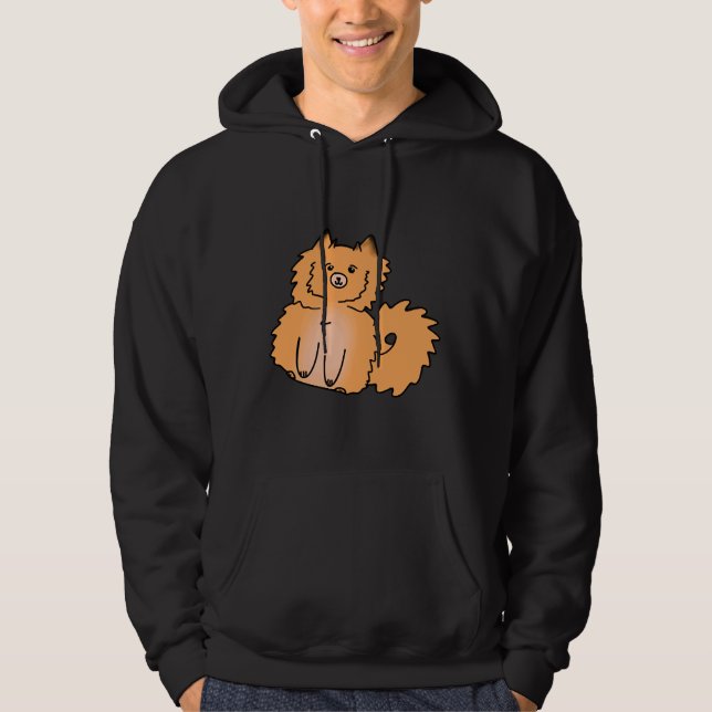 Pomeranian Puppy Dog 3 Hoodie (Framsida)
