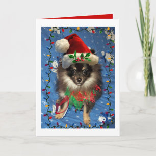 POMERANIAN SANTA HELGKORT