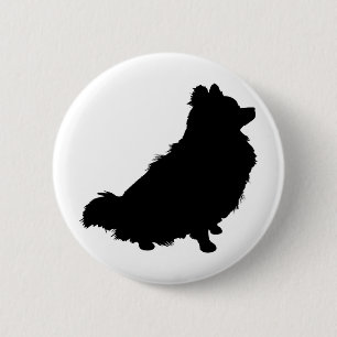 Pomeranian Silhouette Knapp