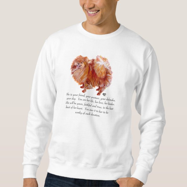 Pomeranian Souvenir Hona Sweatshirt (Framsida)