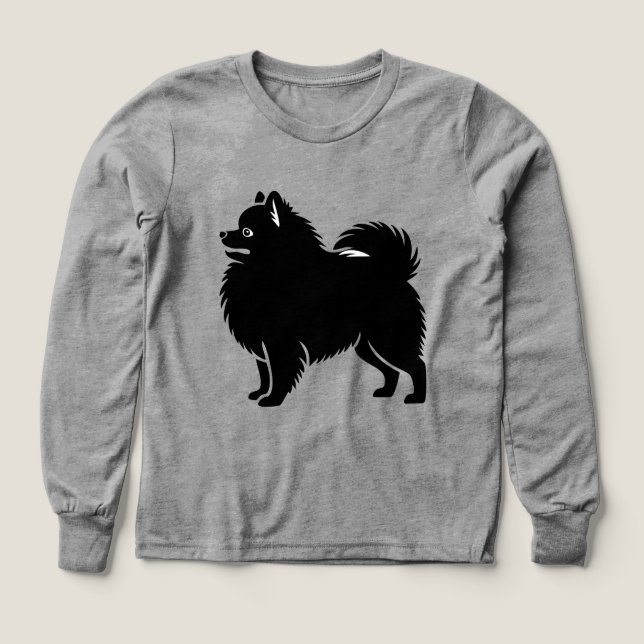 Pomeranian Spitz Hund  T Shirt (Design framsida)