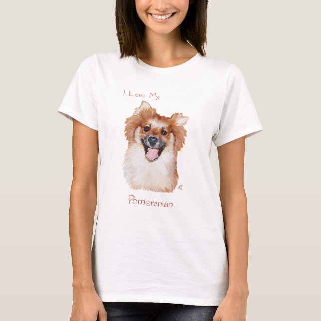 Pomeranian T-shirt (Framsida)