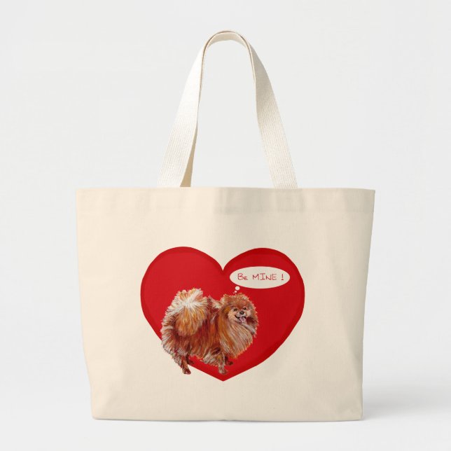 Pomeranian Valentino Jumbo Tygkasse (Framsidan)