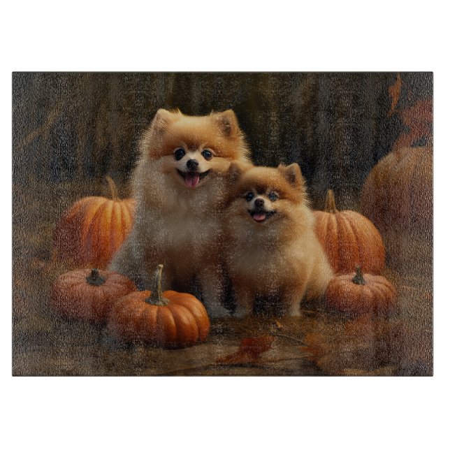 Pomeranian Valp Höstglädje Pumpa (Framsidan)