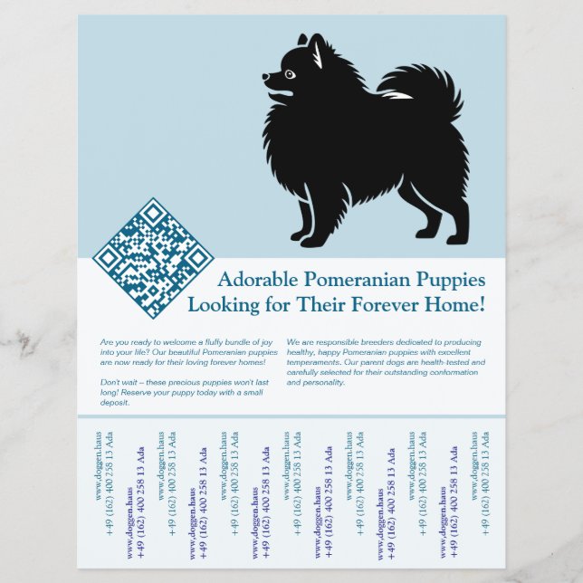 Pomeranian-valpar  reklamblad (Framsidan)