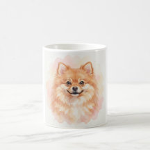 Pomeranian Vattenfärgporträtt