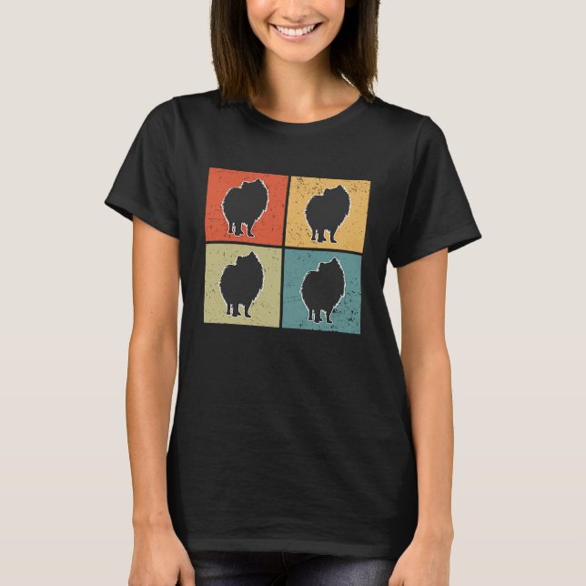 Pomeranian Vintage  4 T Shirt (Framsida)