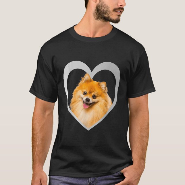 Pomeranian Zwergspitz Miniature Spitz Design Unise T Shirt (Framsida)