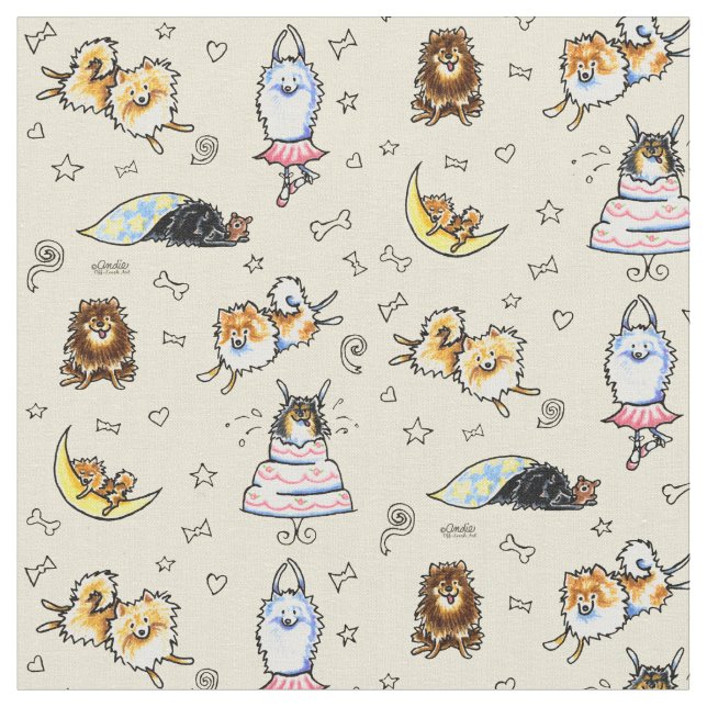 Pomeranians Sand Tyg (Närbild)