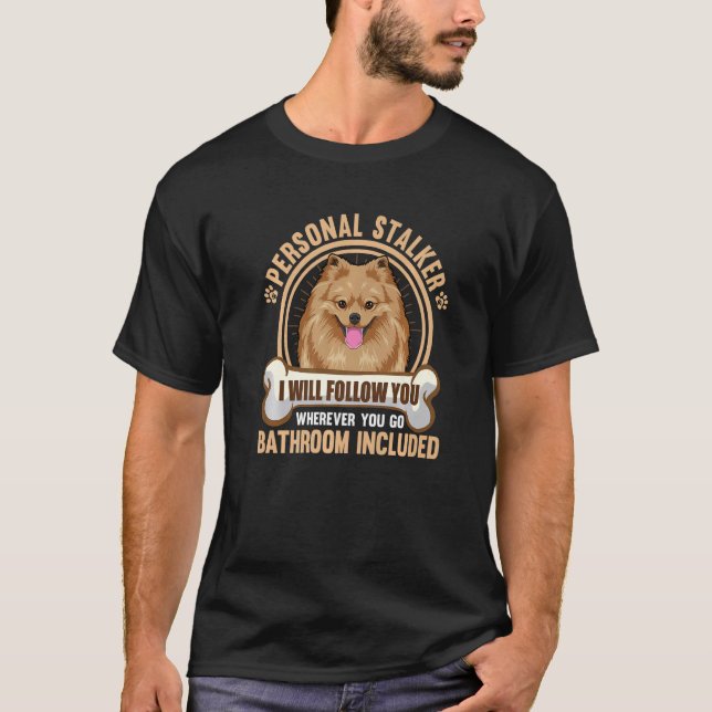 Pomeransk Hund för Pom Hund T Shirt (Framsida)