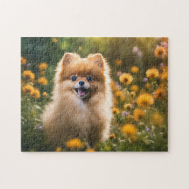 Pomeransk marionett i Flower Fält Pussel