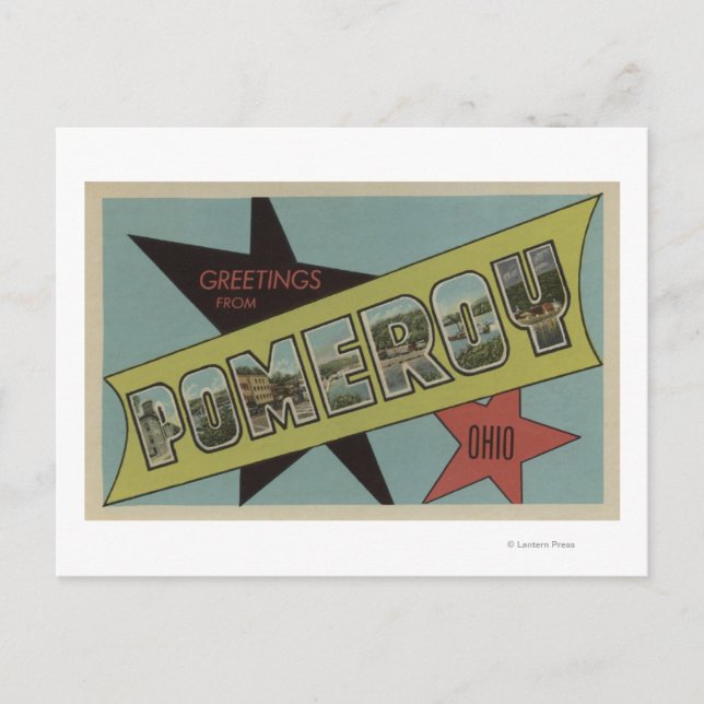 Pomeroy, OhioLarge Brev ScenesPomeroy, OH Vykort (Framsida)