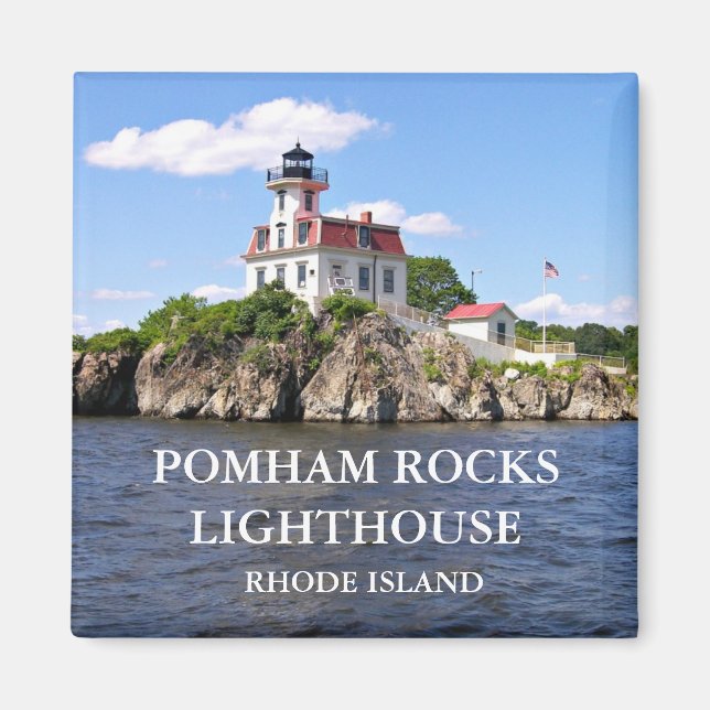 Pomham Sten fyr, Rhode island Magnet (Framsidan)