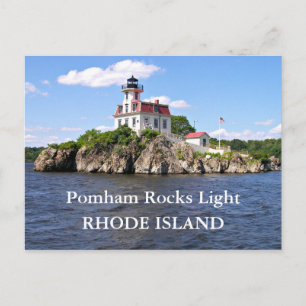 Pomham Sten fyr, Rhode island vykort