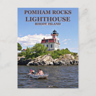 Pomham Sten fyr, Rhode island vykort